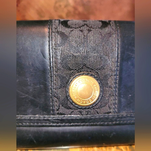 Coach black long wallet with checkbook cover - Picture 10 of 15